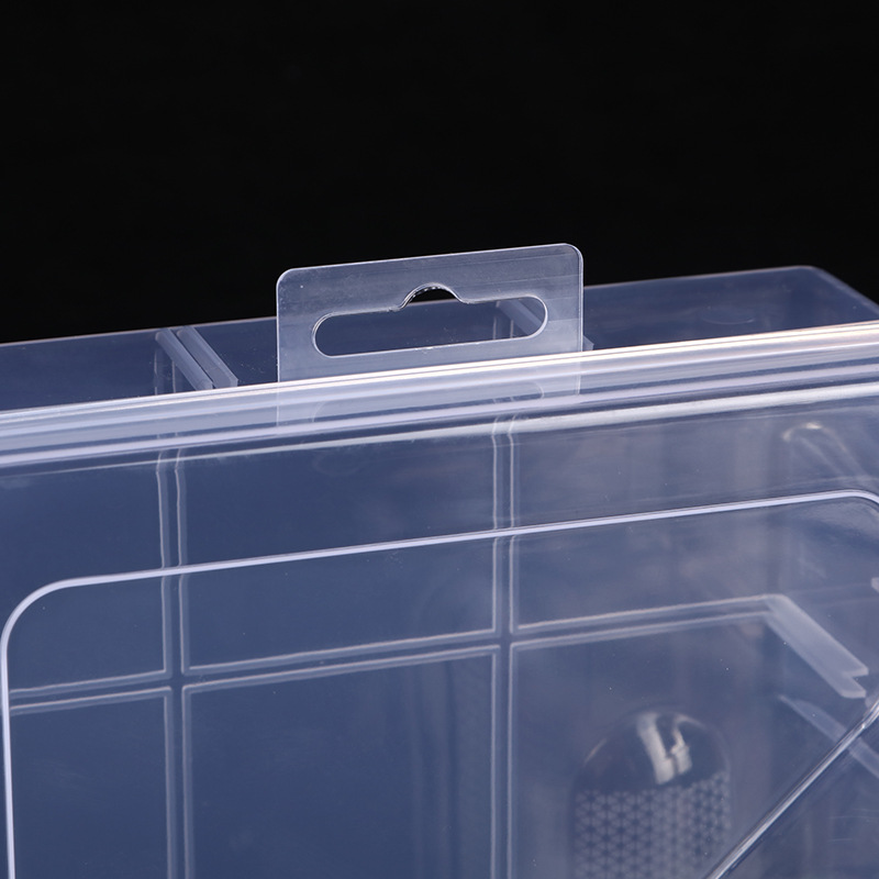 Transparente rectangular de plástico caja vacía caja de almacenamiento caja de muestra con componentes caja de embalaje PP Caja de Herramientas caja vacía