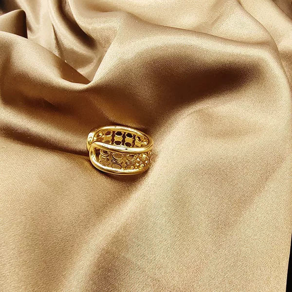 Celin Triumphal Arch Women's Gold Ring Ethnic Style Geometric European and American Jewelry Light Luxury Style