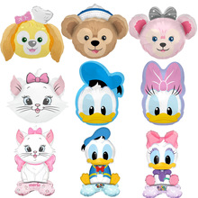 卡通站立造型唐老鸭黛丝玛丽猫 铝膜气球 地摊幼儿园活动布置气球