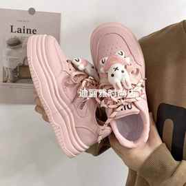 小众超软板鞋女2025新款秋季皮面小白鞋学生小众不撞款厚底面包鞋