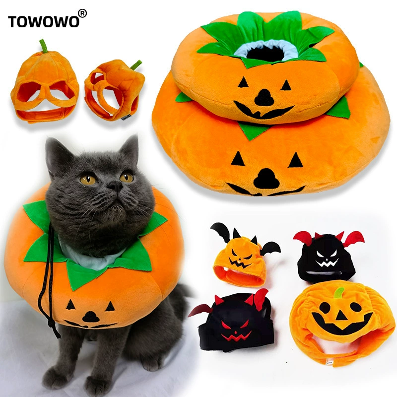 Хэллоуин очаровательный ошейник для домашних животных шляпа призрак фестиваль украшения Вечеринка кошка собака забавная Тыква Элизабет круг