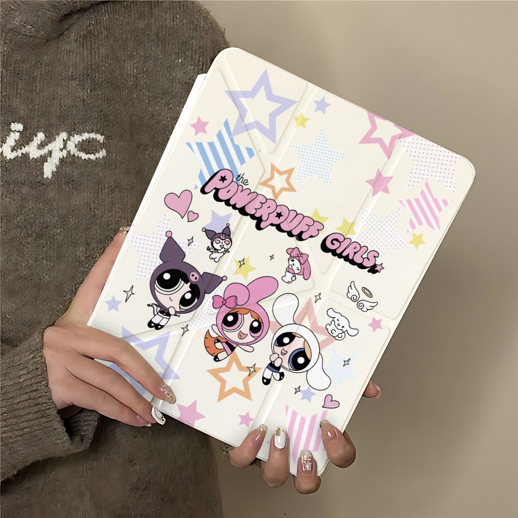 星星小女警苹果iPadair7/6/5平板保护套pro平板壳11/10/9保护壳