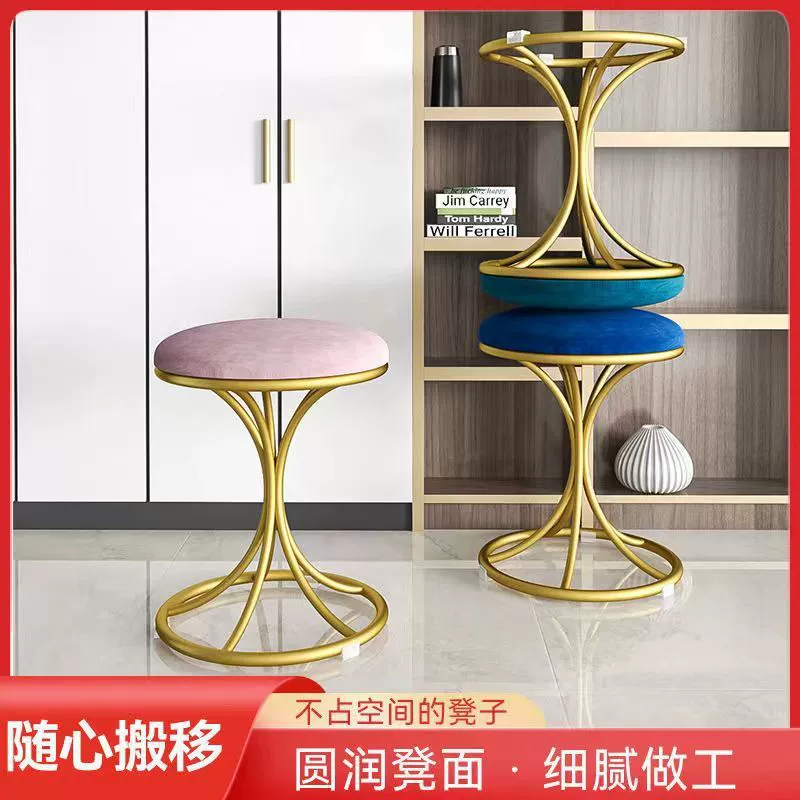 Легкий роскошный маленький табурет интернет-знаменитостей, стул для макияжа для девочек, туалетный столик, скандинавский туалетный столик, туалетный столик в стиле принцессы