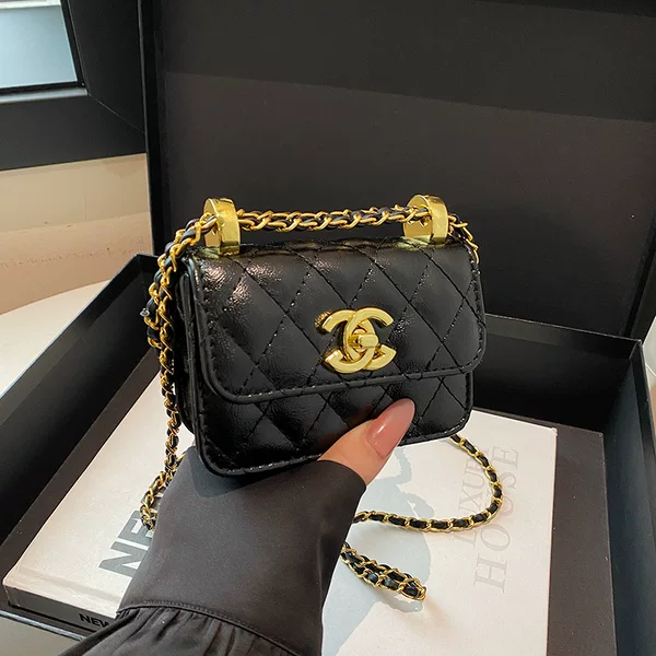 Cross-Border Small Fragrance Bag for Women 2025 New Versatile Mini Shoulder Small Square Bag Crossbody Rhombus Chain Lipstick Bag