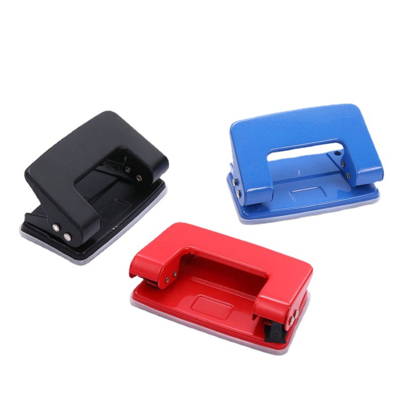 Máquina punzonadora de doble agujero de metal de fábrica máquina punzonadora manual de dos agujeros máquina punzonadora Oficina personalización al por mayor