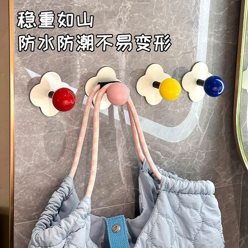 25 新しいドーパミン痕跡のない粘着フック壁掛けパンチフリーバスルームタオルハンガー家庭用フック強力な粘着フック|undefined