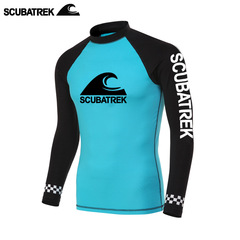 Wetsuit men's tops sun protection quick-drying snorkeling surfing suit long-sleeved trousers hot spring swimsuit jellyfish suit