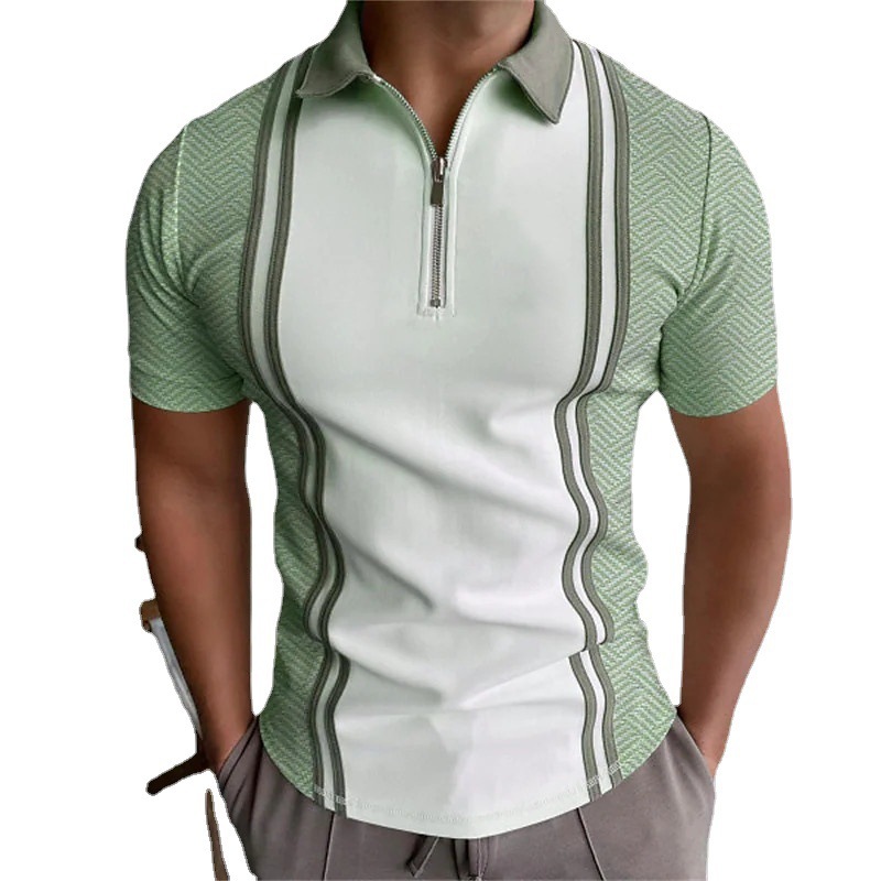 Polo uomo a maniche corte a righe per golf_voghion.com