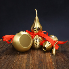 New Open Copper Gourd Ornament Bagua Open Cover Gourd with Fu Character, Wholesale Manufacturer