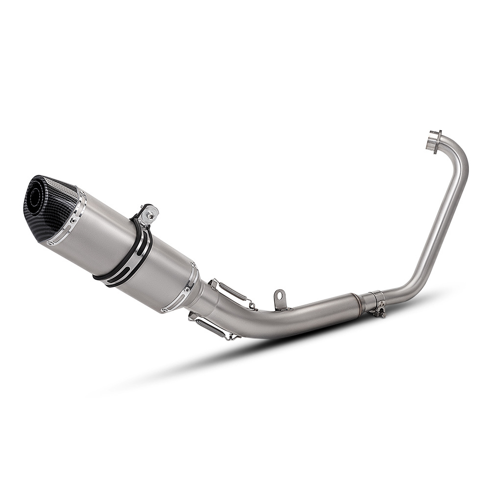Motorcycle Exhaust Pipe Full Set Suitable for Zongshen Qidian Zt125 U1 G1 Z1 Z2 Front and Rear Exhaust Pipes