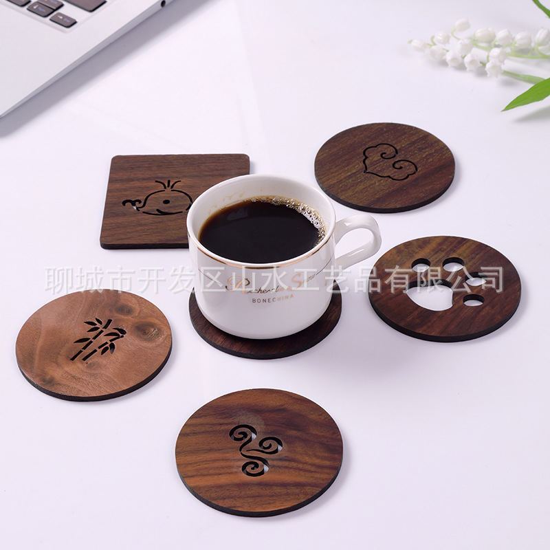 Taza de madera sólida japonesa almohadilla de taza de té almohadilla aislante de taza de té repuesto taza de té cojinete de cojin