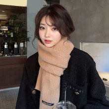 新款围巾女冬季百搭高级感保暖情侣学生护颈针织毛线加厚围脖批发