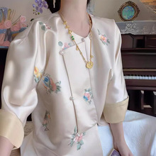 新中式国风刺绣外套女早春2023新款轻奢唐装国潮改良盘扣上衣甜美