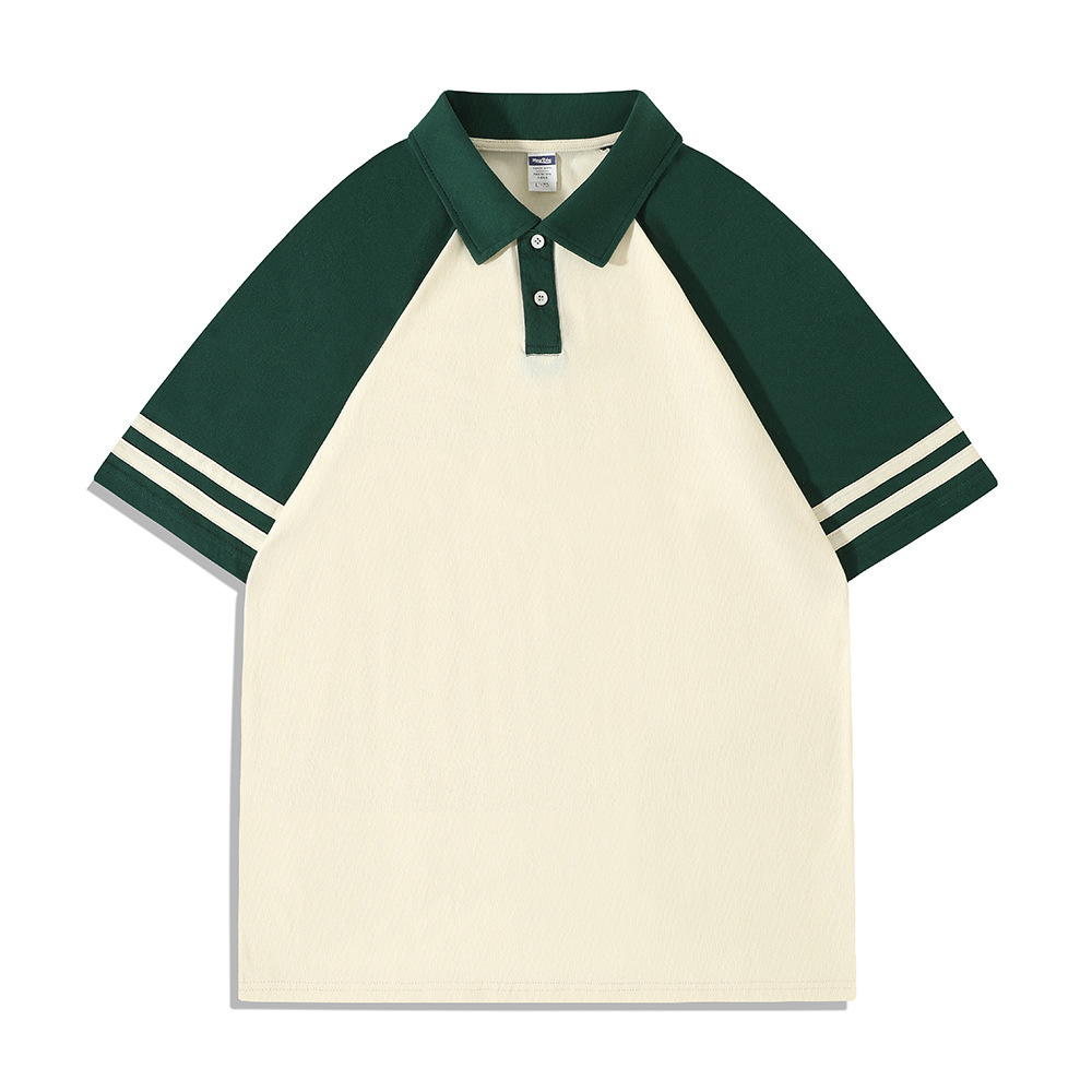 Camisas de trabajo de algodón 200G personalizadas, camisas culturales de doble palo con solapa de hombro, camisa polo, chaqueta suelta casual de primavera