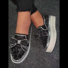 A 64975 Handmade Rhinestone Bow Shoes �ֹ�ˮ�굥Ь �羳����
