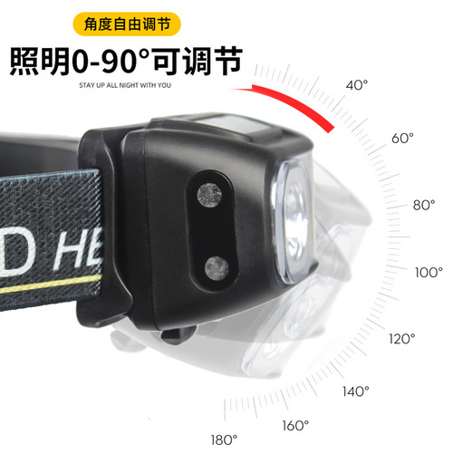 Cross-border strong light long endurance night fishing headlight running night repair adventure high power induction warning led headlight