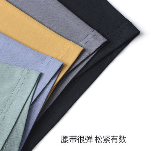Mandarin Collar Men's Underwear 40s Modal Breathable Graphene Antibacterial Wet-Proof Underwear Wholesale and Distribution