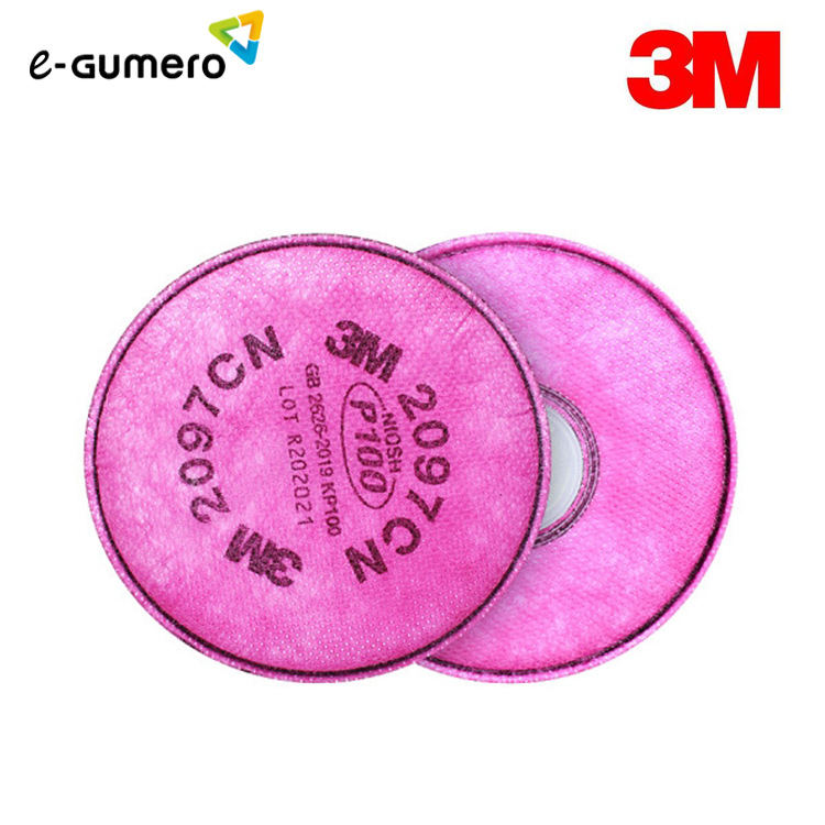 3M 2097CN防尘滤棉P100活性炭过滤棉 搭配面具使用 2片(1包)