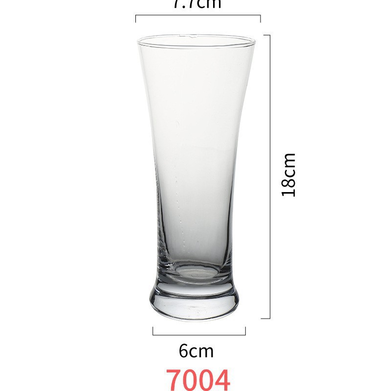 Vaso de cerveza comercial de gran capacidad para cintura delgada Vaso de cristal Vaso de cerveza artesanal de trigo Vaso de cerveza engrosado para el hogar