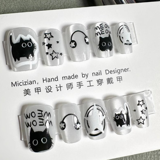 cute dynamic cartoon nail stickers for nails for manicure