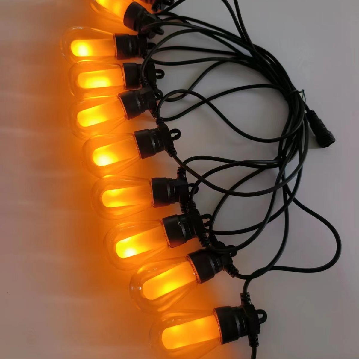 新款火焰灯5米10灯低压5v4.0线