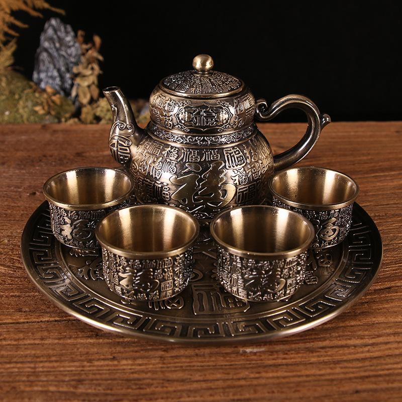 Bronze creative tea set