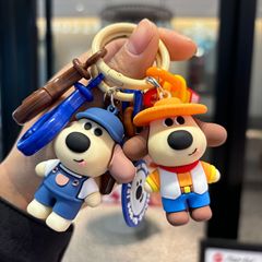 漫画の家の子犬の着せ替えのキーホルダーの女性のカップルのかばんの掛け物の自動車のカバンのキーホルダーの装飾の贈り物