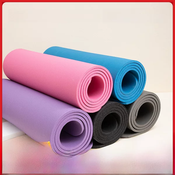 Factory wholesale lengthened NBR yoga mat widened thickened dance fitness mat exercise mat long 2cm sleeping mat