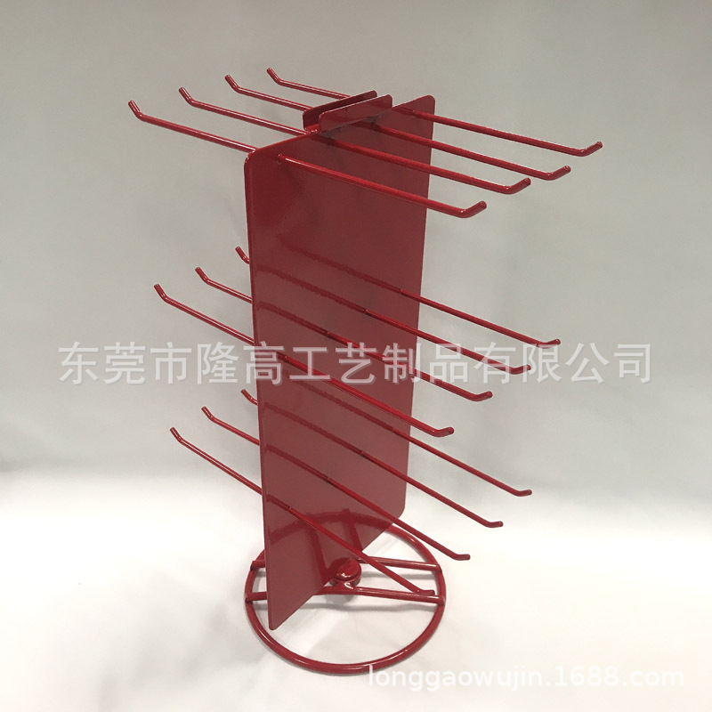 厂家直销五金铁架 3层小型商超金属旋转展示架（可拆卸）
