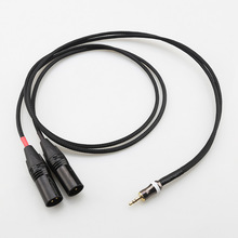 audiocrast发烧3.5mm转双卡侬公音频线监听音箱线一分二XLR平衡线
