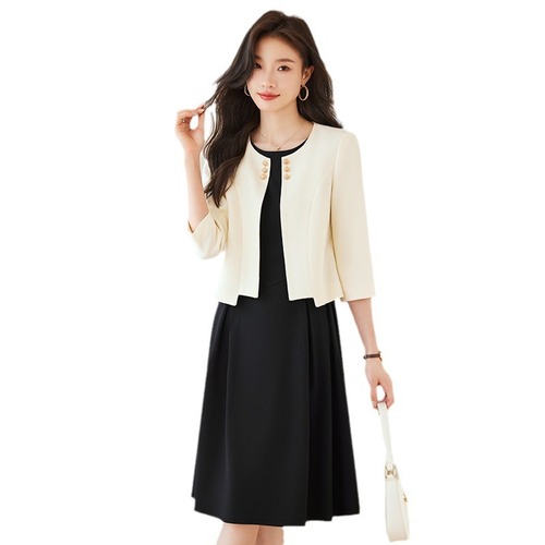 Chinese style short coat for women petite 2024 spring and summer new Chinese style versatile small fragrance style suit skirt