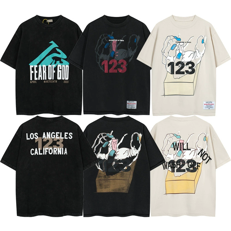 Мужская футболка с короткими рукавами FEAR OF GOD x RRR 123 Joint California Miami Limited Hand of God с принтом