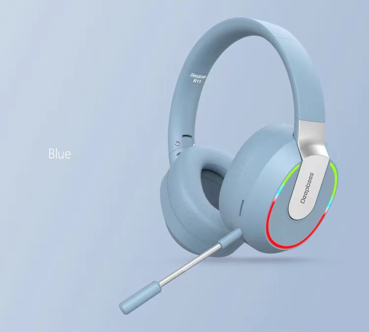 Sınır ötesi yeni kablosuz oyun Bluetooth kulaklığı, ağır bas ve mikrofonlu kulak üstü düşük gecikmeli kulaklık R11 - 11