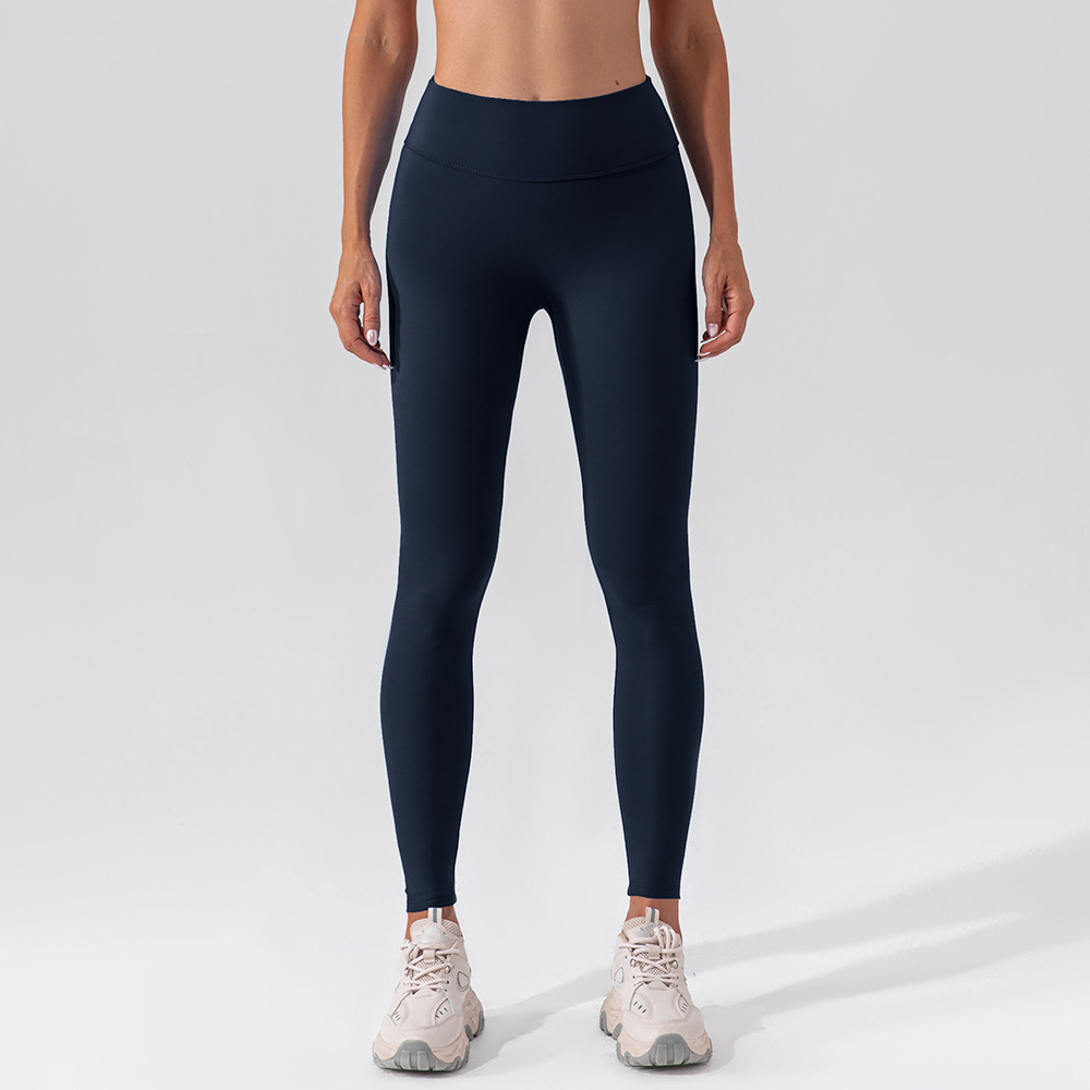 Europa y América Pantalones de yoga de cintura alta transfronterizos Pantalones de entrenamiento sin líneas avergonzadas Ropa de yoga deportiva