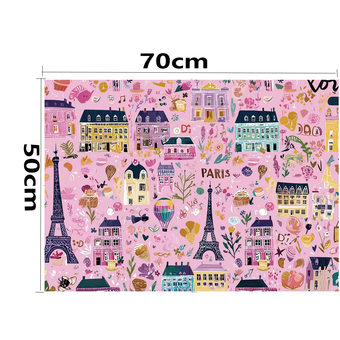 Cuento de hadas francés papel de embalaje de París Torre Eiffel elemento macaron sistema encantador adecuado para el embalaje de regalos de vacaciones image 17