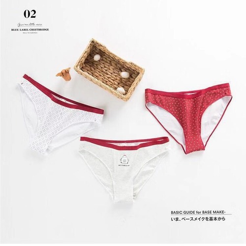 Spanish single foreign trade women's boxed briefs, women's cotton underwear, low-waist shorts, 3-pack