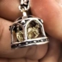 旋转金银拼色小众项链坠