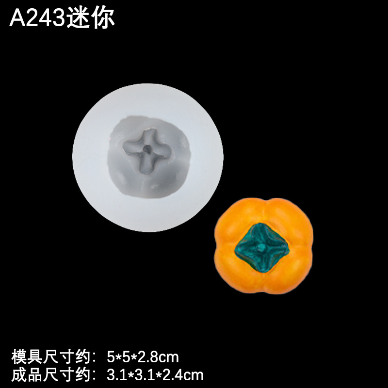 Gran tamaño pequeño caqui silicona molde creativo hornear decoración fondant chocolate cake accesorios aromaterapia vela