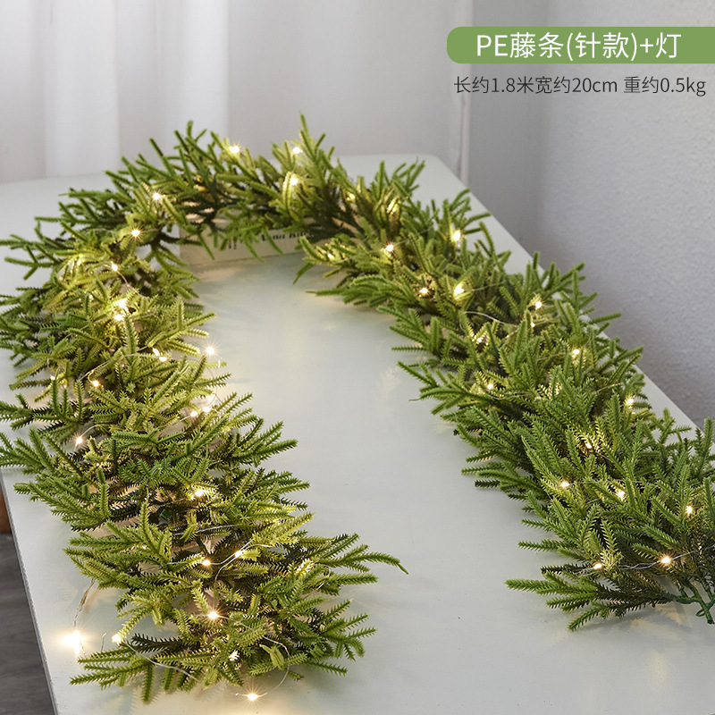 クリスマス装飾品創意暗号化植毛雪花藤条ホテルデパートのショーウインドーのドアの階段手すりの配置