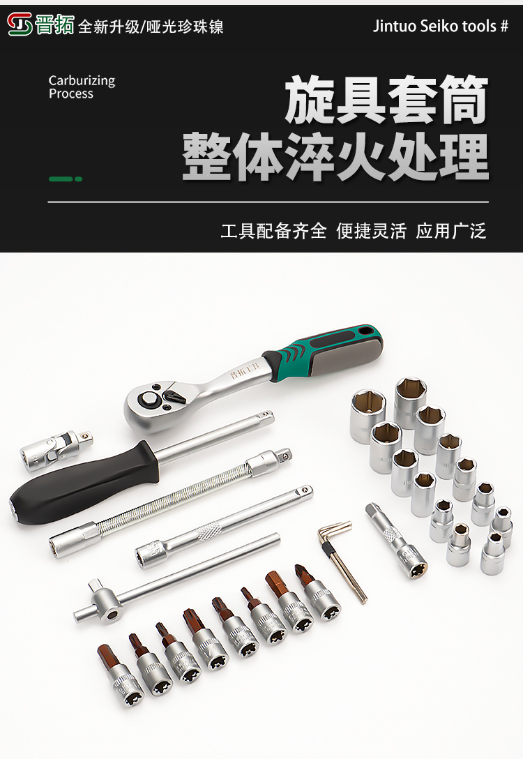 Large, Medium, and Small 72-Tooth Ratchet Wrenches, Various Combination Auto Repair Kits, 46-216 Pieces, a Complete Set of Socket Tools