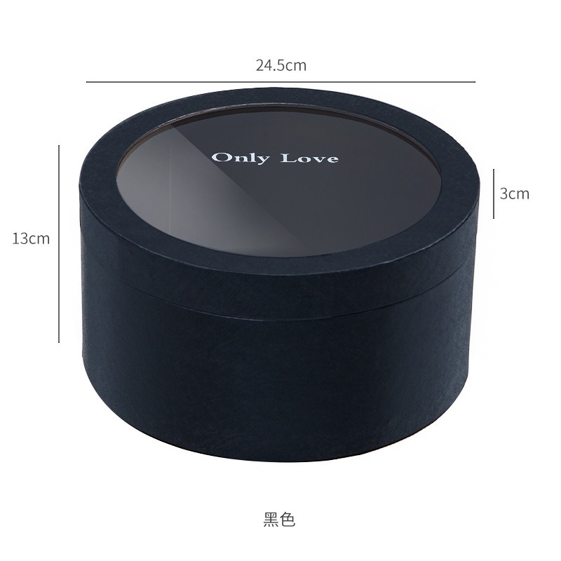 Caja de plástico rectangular para embalaje de flores, caja redonda para embalaje de frutas, caja de regalo de alta gama, caja de flores en forma de corazón con dos ventanas