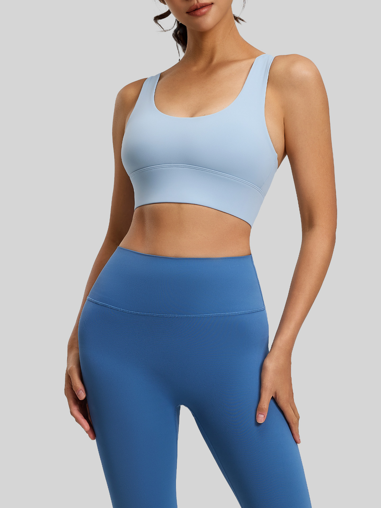 Juyitang ropa interior deportiva a prueba de golpes de alta elasticidad y alta resistencia para mujer sujetador de fitness de yoga con pecho desmontable