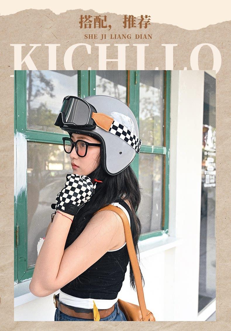 2026 New Model 3C Certified Retro 3/4 Safety Helmet for Motorcycles, Electric Vehicles, Unisex, All-Season Safety Helmet