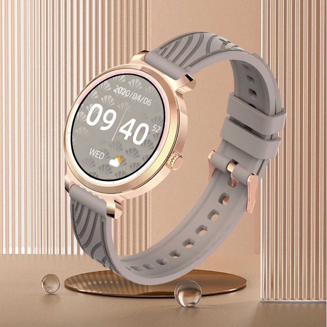Smartwatch feminino com chamadas bluetooth e rastreador fit_voghion.com