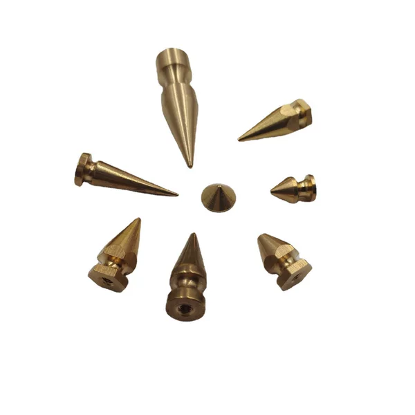 Brass Bullet Spike Pure Copper Monk Head Punk Spike Dog Ring Decorative Spike Handmade Leather Bag Accessories