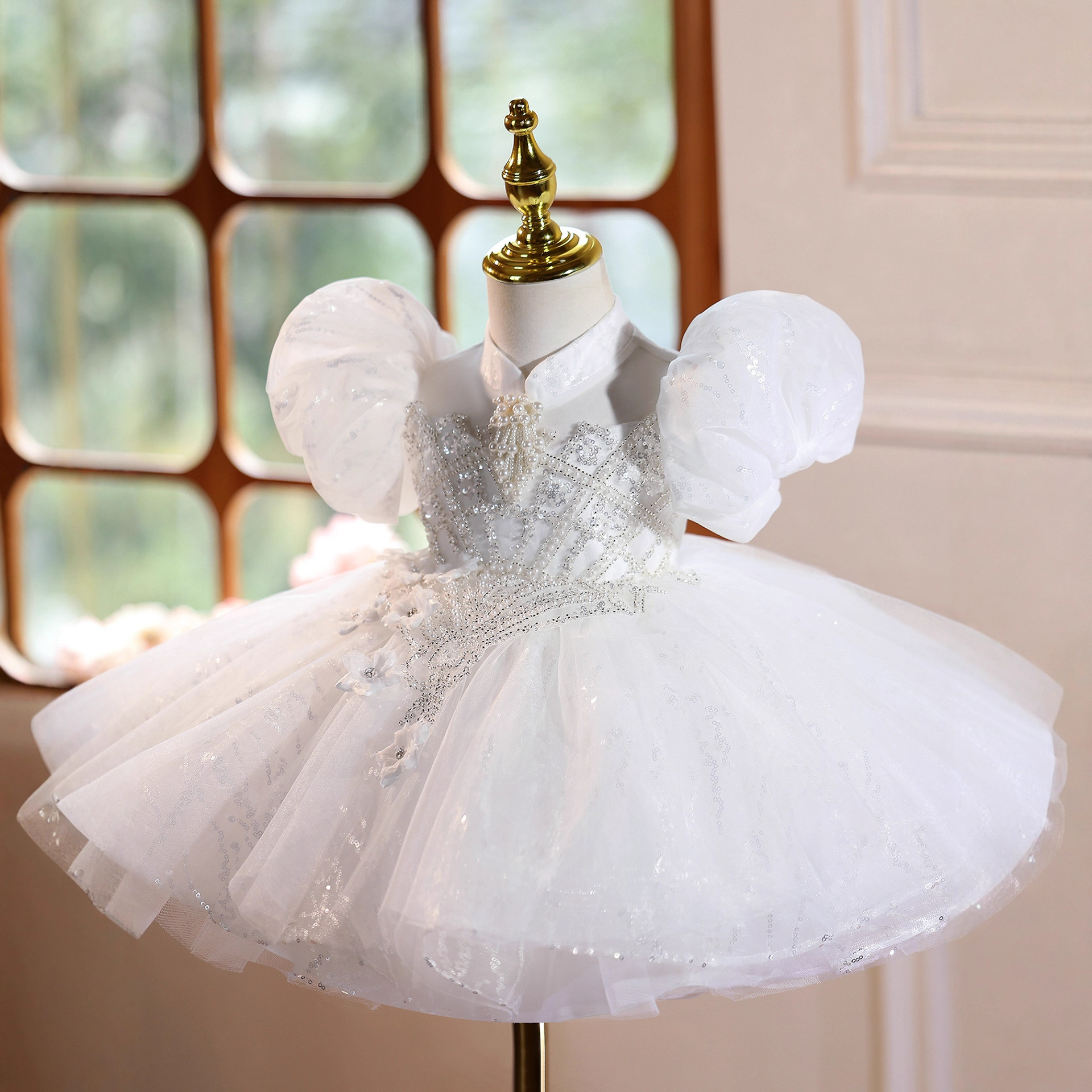 Prinzessin Hochzeitskleid Für Mädchen Blumenmädchen Kleid_voghion.com
