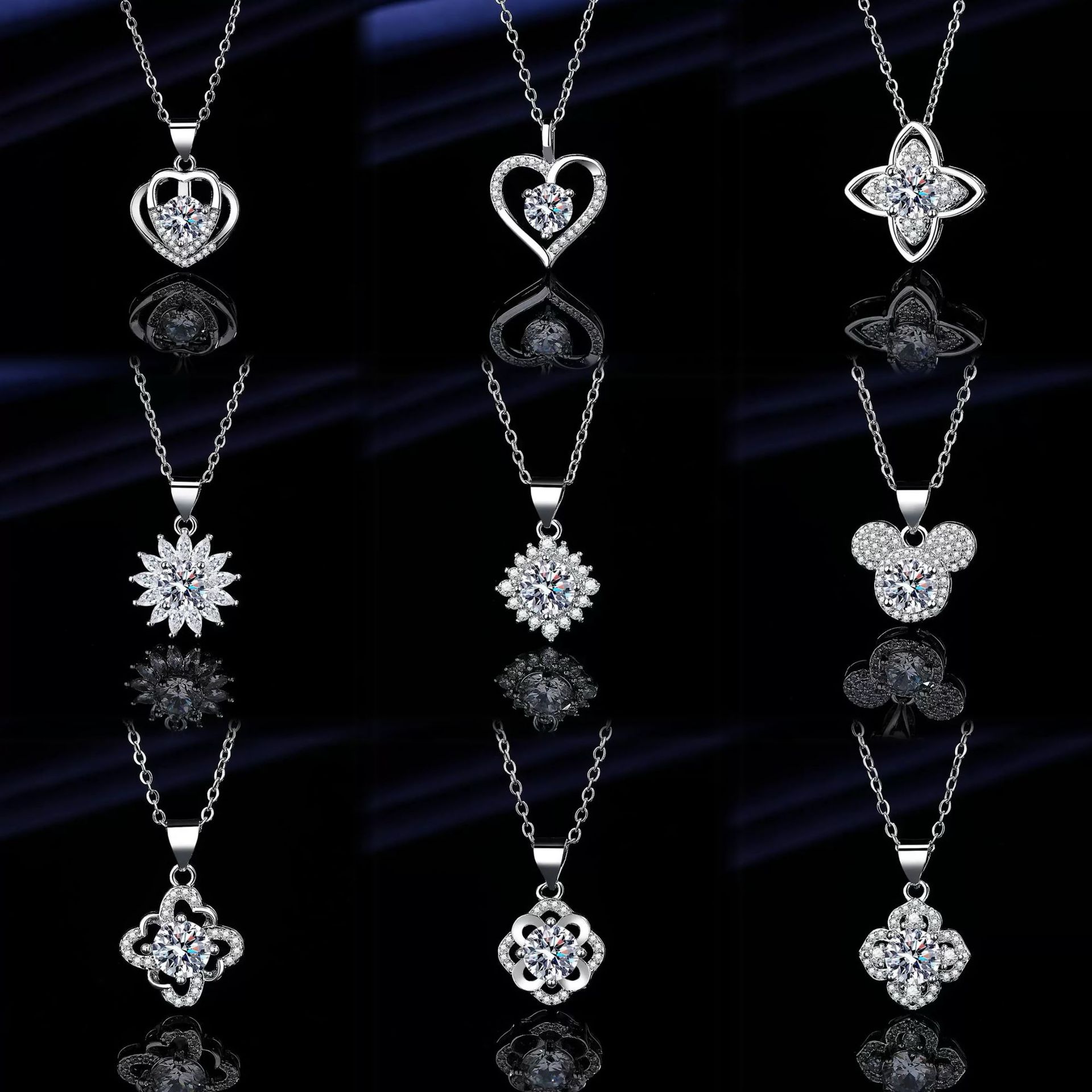 Douyin Live Streaming Pt950 Platinum Double Swan Necklace Unique Pendant Women's Clavicle Chain Gift for Girlfriend 2026 New Model