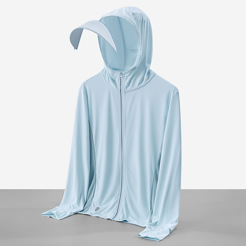 Ropa de protección solar para mujeres verano 2022 nuevo hielo anti-UV transpirable ropa de pesca de protección solar para hombres de bicicleta abrigo delgado image 1