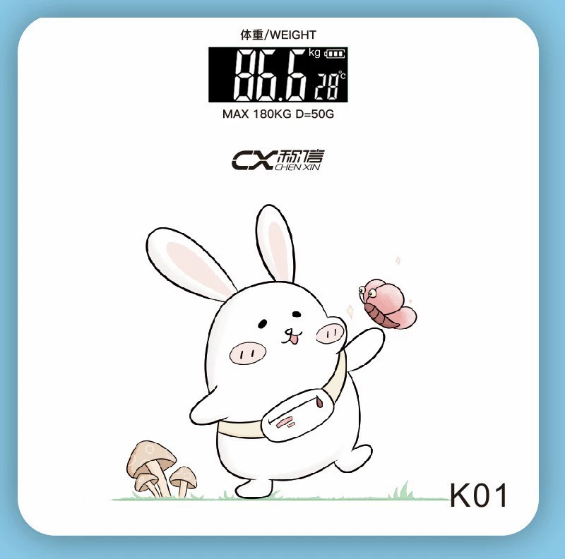 Шкала здоровья Умные человеческие весы Бытовые мини-электронные весы Мультяшные весы Студенческие подарочные весы