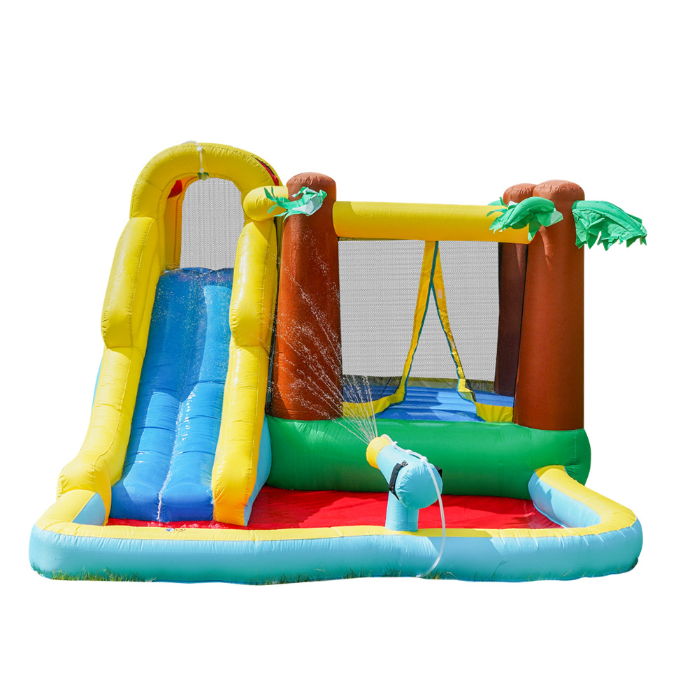 Castillo inflable para niños Doctor Dolphin para uso doméstico, tobogán pequeño para interiores, trampolín inflable, castillo de juegos acuáticos para niños